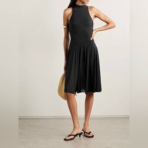SKIMS Black Halter Midi Dress